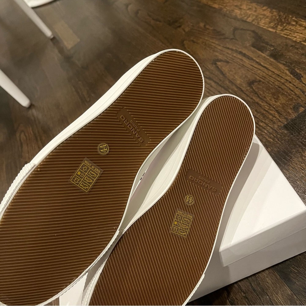 Sandro White Leather Sneakers - Picture 6 of 7